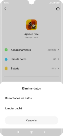 Pulsa Limpiar caché.