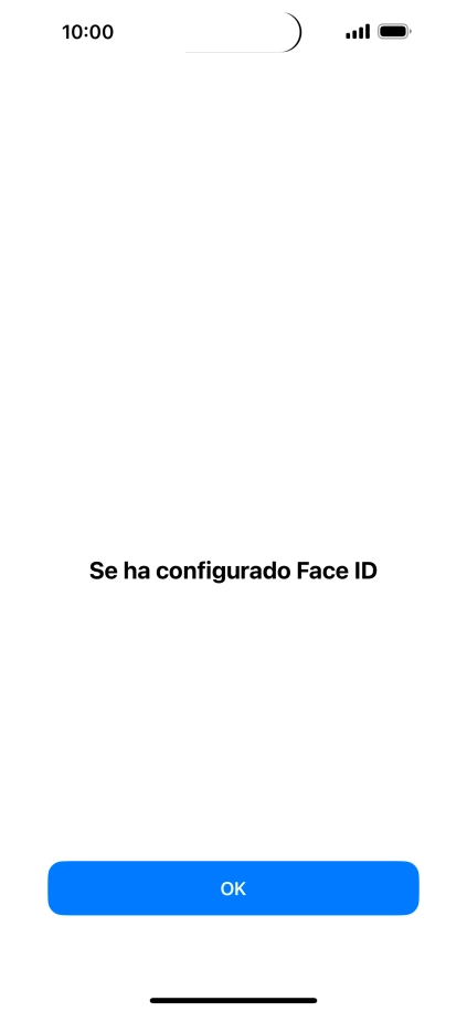 Pulsa OK. Si no has añadido anteriormente un código de seguridad, tendrás que introducir un código de libre elección dos veces consecutivas.