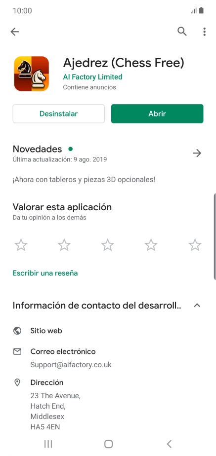 Pulsa Desinstalar.