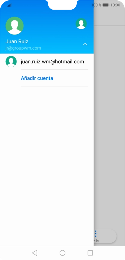 Pulsa la cuenta de correo electrónico deseada.