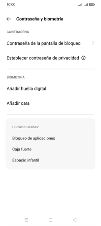 Pulsa Contraseña de la pantalla de bloqueo e introduce el código de seguridad extra que has creado anteriormente.