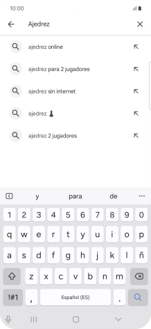 Introduce el nombre del tema o de la app y pulsa el icono de búsqueda.