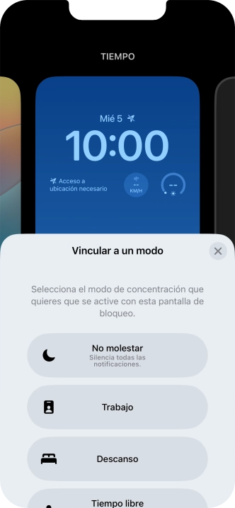 Pulsa un modo de concentración.