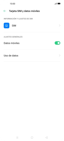 Pulsa el nombre de la tarjeta SIM.
