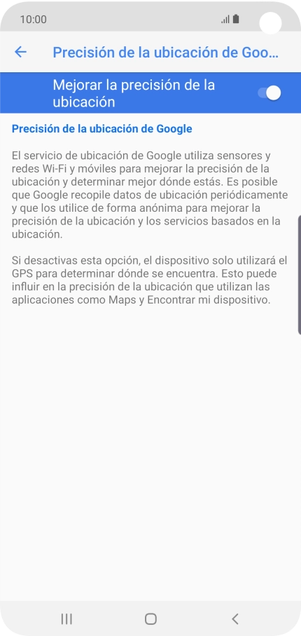 Pulsa el indicador junto a 