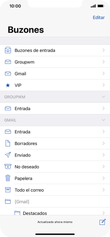 Pulsa la cuenta de correo electrónico deseada.