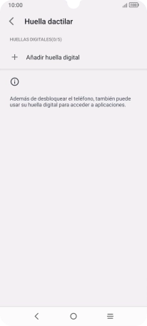 Pulsa Añadir huella digital.