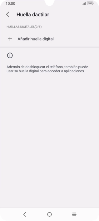 Pulsa Añadir huella digital.