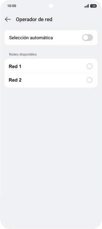 Pulsa la red deseada.