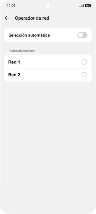 Pulsa la red deseada.