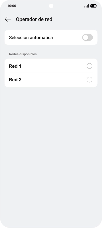 Pulsa la red deseada.
