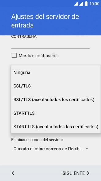 Pulsa Ninguna para desactivar la función.
