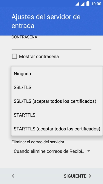 Pulsa Ninguna para desactivar la función.