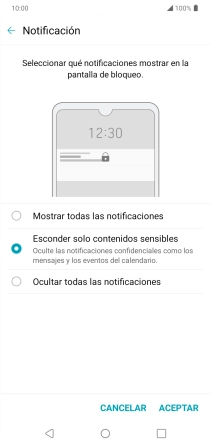Pulsa en el campo junto a los ajustes deseados.
