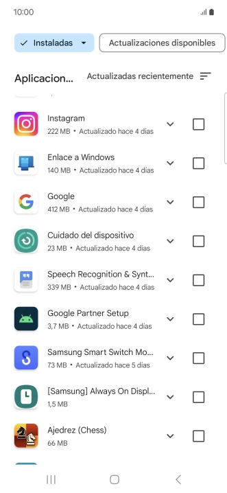 Pulsa la app deseada.