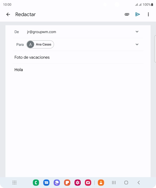 Pulsa el icono de anexos.