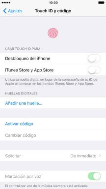 Pulsa Añadir una huella... y sigue las indicaciones de la pantalla para añadir tu huella digital.