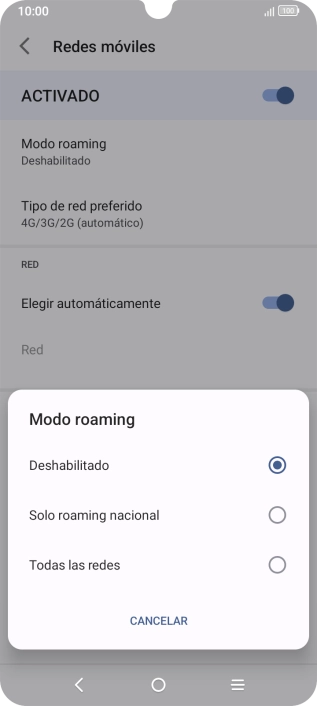 Pulsa el ajuste deseado para activar o desactivar la función.