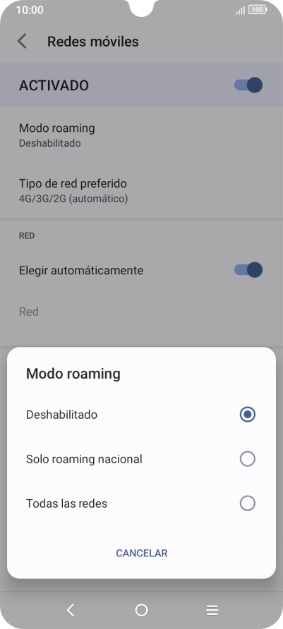 Pulsa el ajuste deseado para activar o desactivar la función.