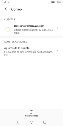 Pulsa la cuenta de correo electrónico deseada. Pulsa la cuenta de correo electrónico deseada.