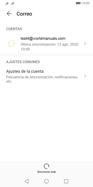 Pulsa la cuenta de correo electrónico deseada. Pulsa la cuenta de correo electrónico deseada.
