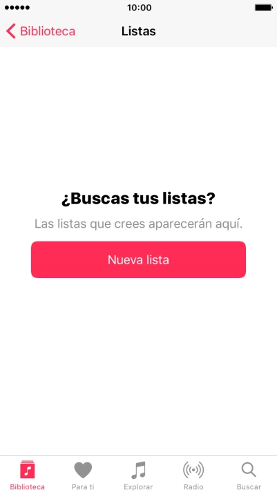 Pulsa Nueva lista.