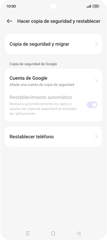 Pulsa Restablecer teléfono.