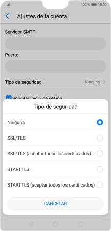 Pulsa Ninguna para desactivar la función.