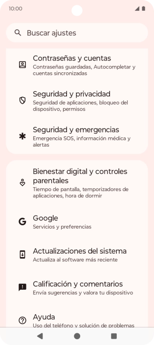 Pulsa Contraseñas y cuentas.