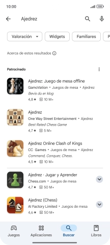 Pulsa la app deseada.