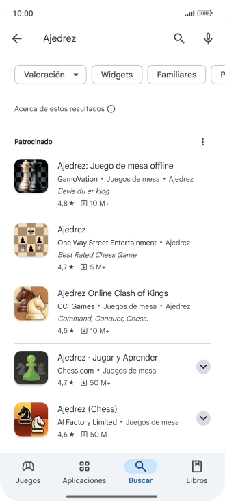 Pulsa la app deseada.