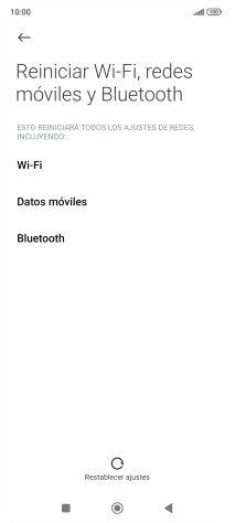 Pulsa Restablecer ajustes.