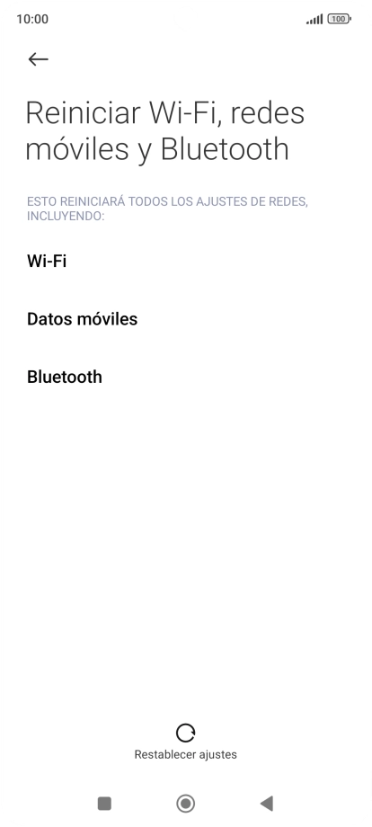 Pulsa Restablecer ajustes.