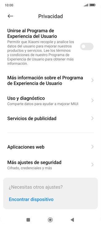 Pulsa Más ajustes de seguridad.