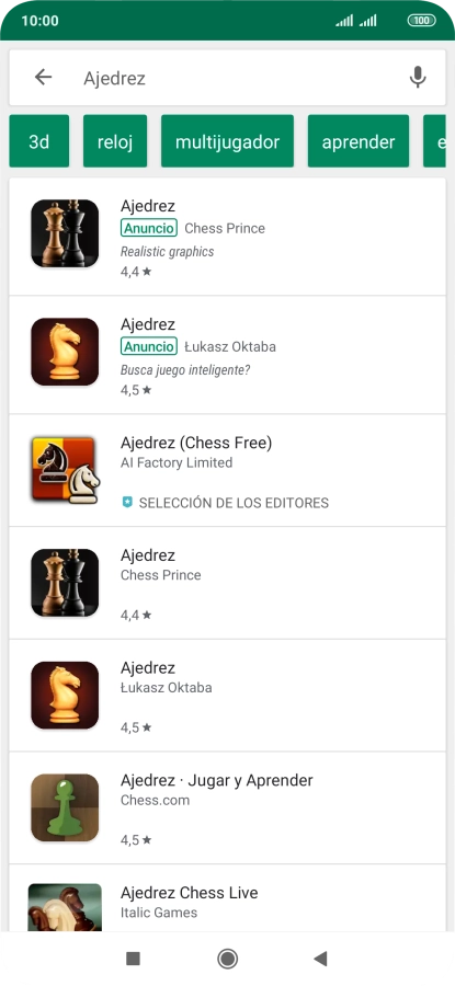 Pulsa la app deseada. Pulsa la app deseada.