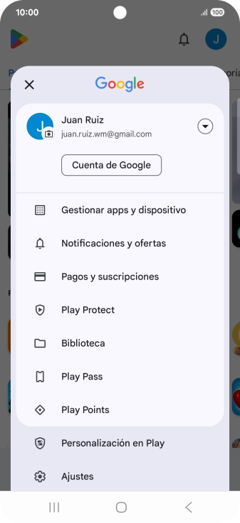 Pulsa Gestionar apps y dispositivo.