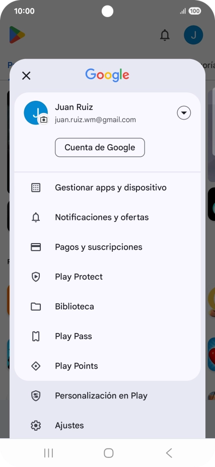 Pulsa Gestionar apps y dispositivo.