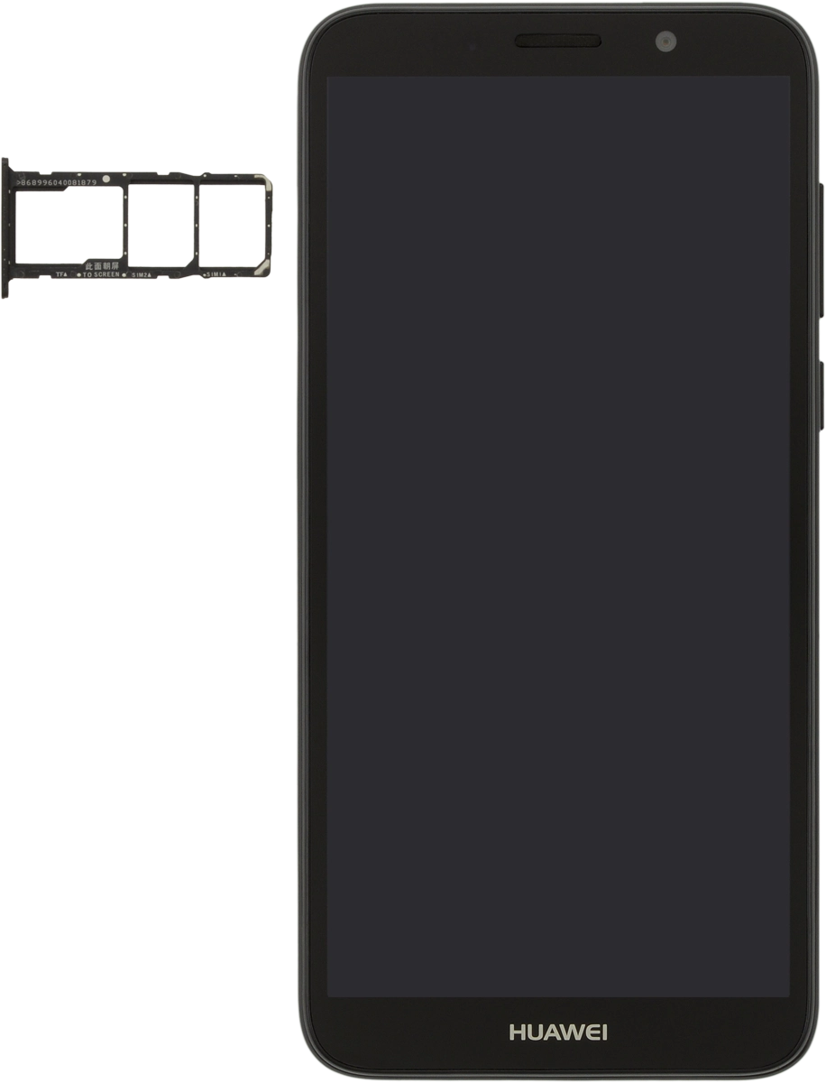 Gira la tarjeta SIM de modo que la esquina biselada de la tarjeta coincida con la esquina biselada del primer contenedor. A continuación insértala en el contenedor.