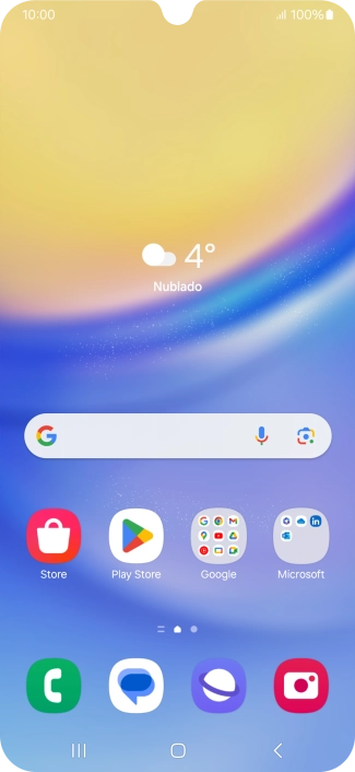 Desliza dos dedos hacia abajo desde la parte superior de la pantalla.