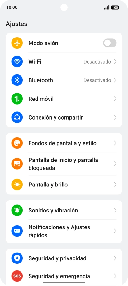 Pulsa Sonidos y vibración.