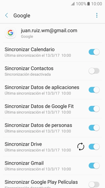 Pulsa el indicador junto a 