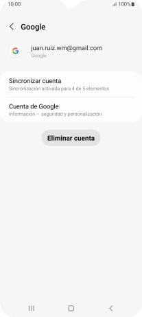Pulsa Sincronizar cuenta.
