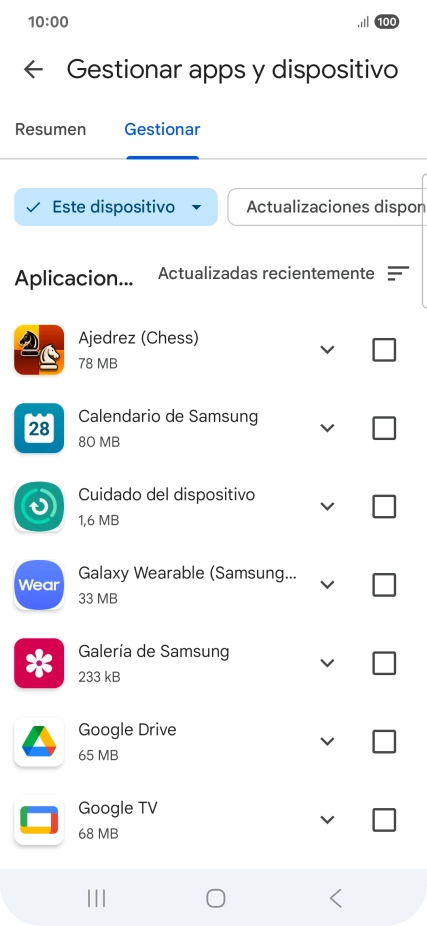 Pulsa la app deseada.