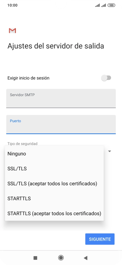 Pulsa Ninguno para desactivar la función.