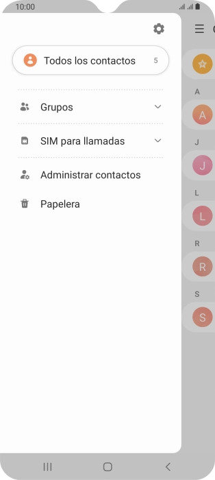 Pulsa Administrar contactos.
