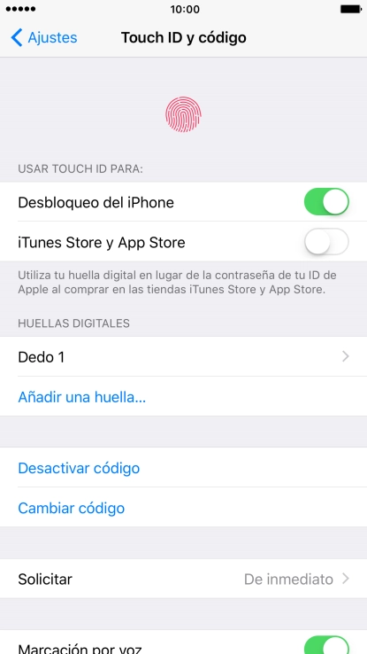 Pulsa el indicador junto a 