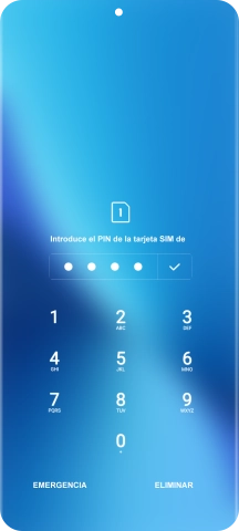 Si lo solicita el teléfono, introduce el código PIN y pulsa el icono de aceptar.