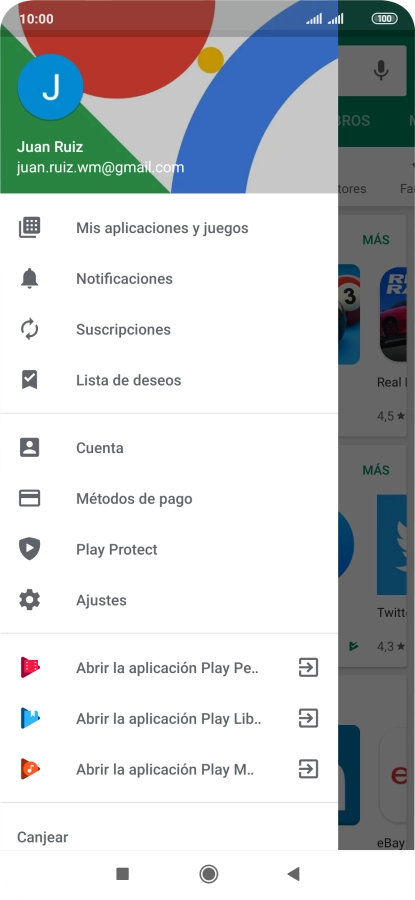 Pulsa Mis aplicaciones y juegos. Pulsa Mis aplicaciones y juegos.