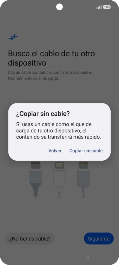 Pulsa Copiar sin cable.