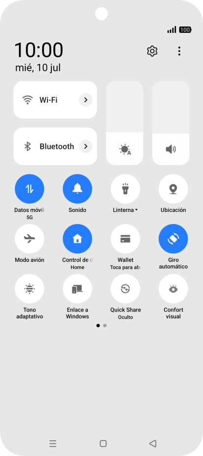 Pulsa el icono de ajustes. Pulsa el icono de ajustes.
